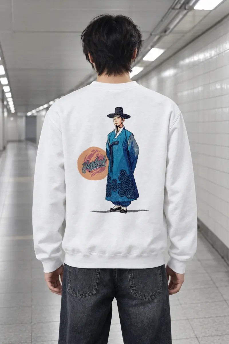 "Hanbok Portrait" Heavy Blend Unisex Crewneck Sweatshirt