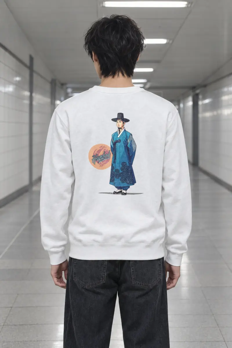 "Hanbok Portrait" Heavy Blend Unisex Crewneck Sweatshirt