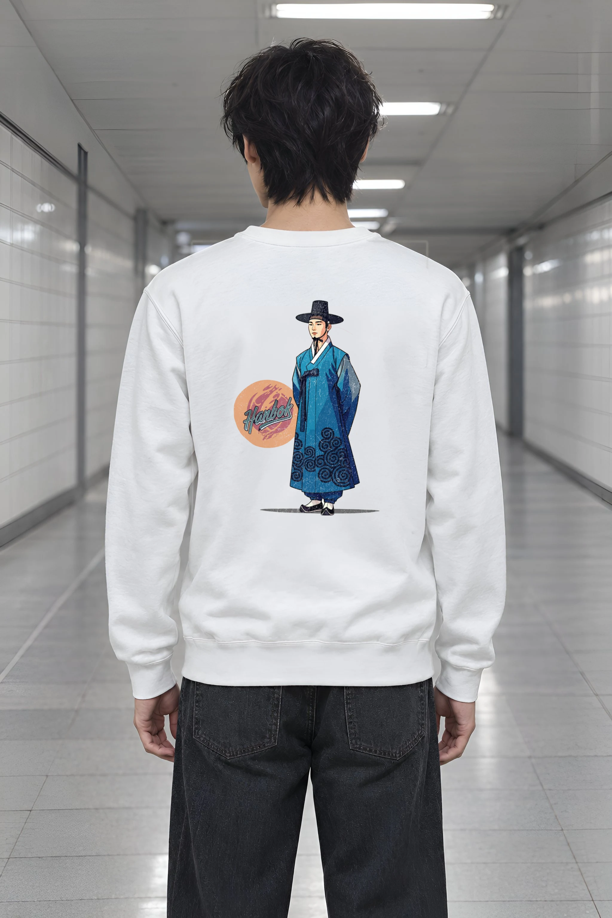 "Hanbok Portrait" Heavy Blend Unisex Crewneck Sweatshirt