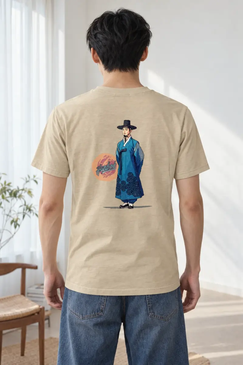 "Hanbok Portrait" Heavyweight Unisex Crewneck T-shirt