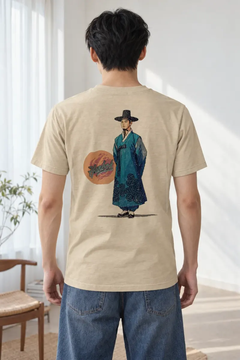 "Hanbok Portrait" Heavyweight Unisex Crewneck T-shirt