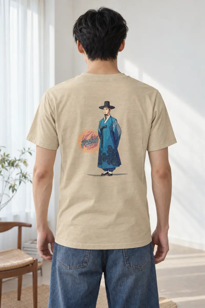 "Hanbok Portrait" Heavyweight Unisex Crewneck T-shirt