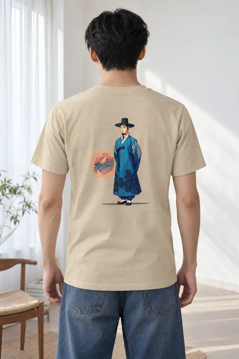 "Hanbok Portrait" Heavyweight Unisex Crewneck T-shirt