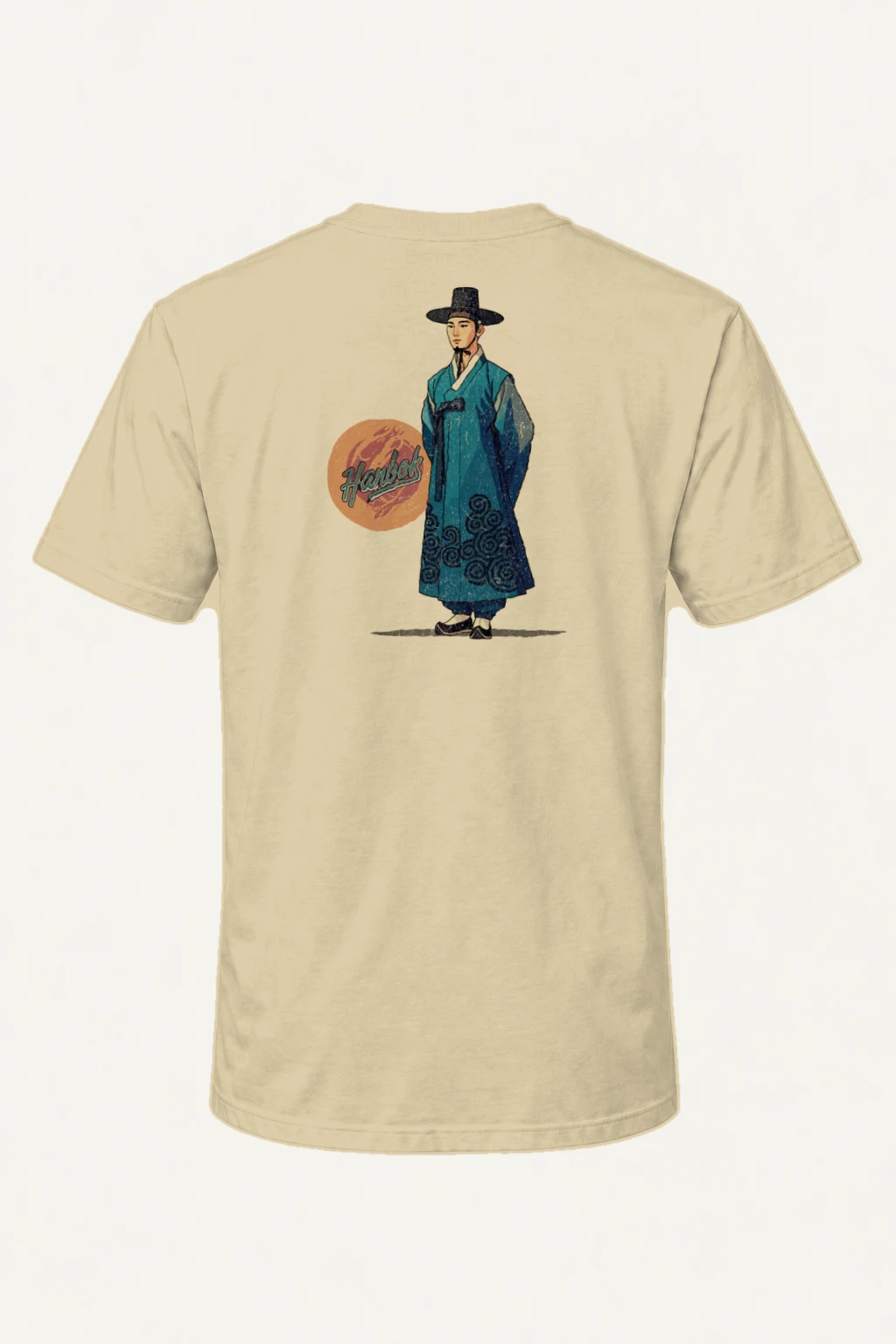 "Hanbok Portrait" Heavyweight Unisex Crewneck T-shirt | Gildan 5000
