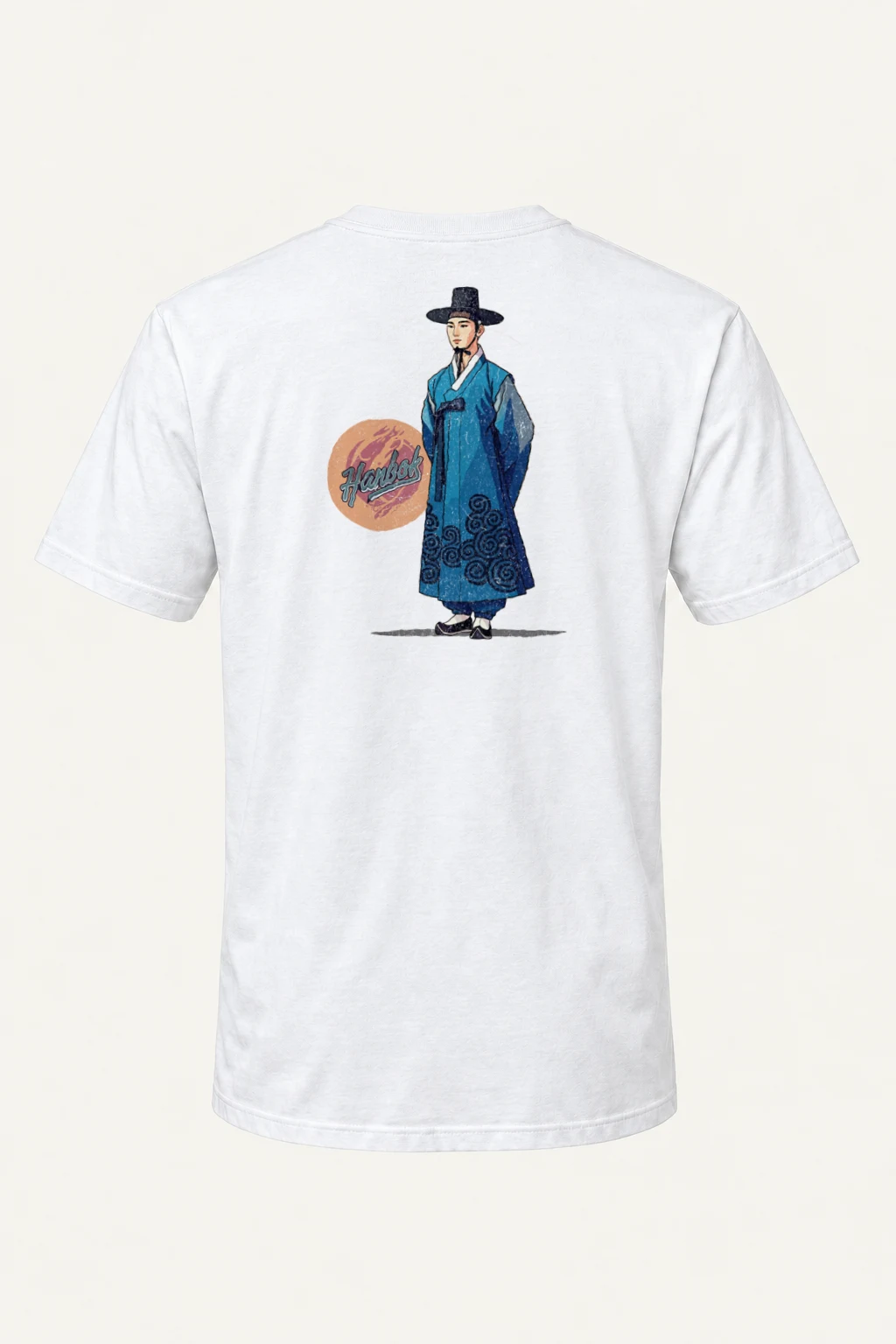 "Hanbok Portrait" Heavyweight Unisex Crewneck T-shirt | Gildan 5000