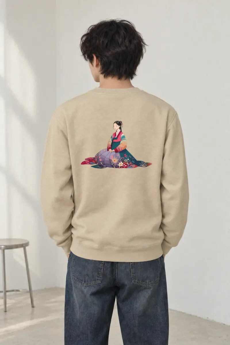 "Hanbok Reverie" Heavy Blend Unisex Crewneck Sweatshirt