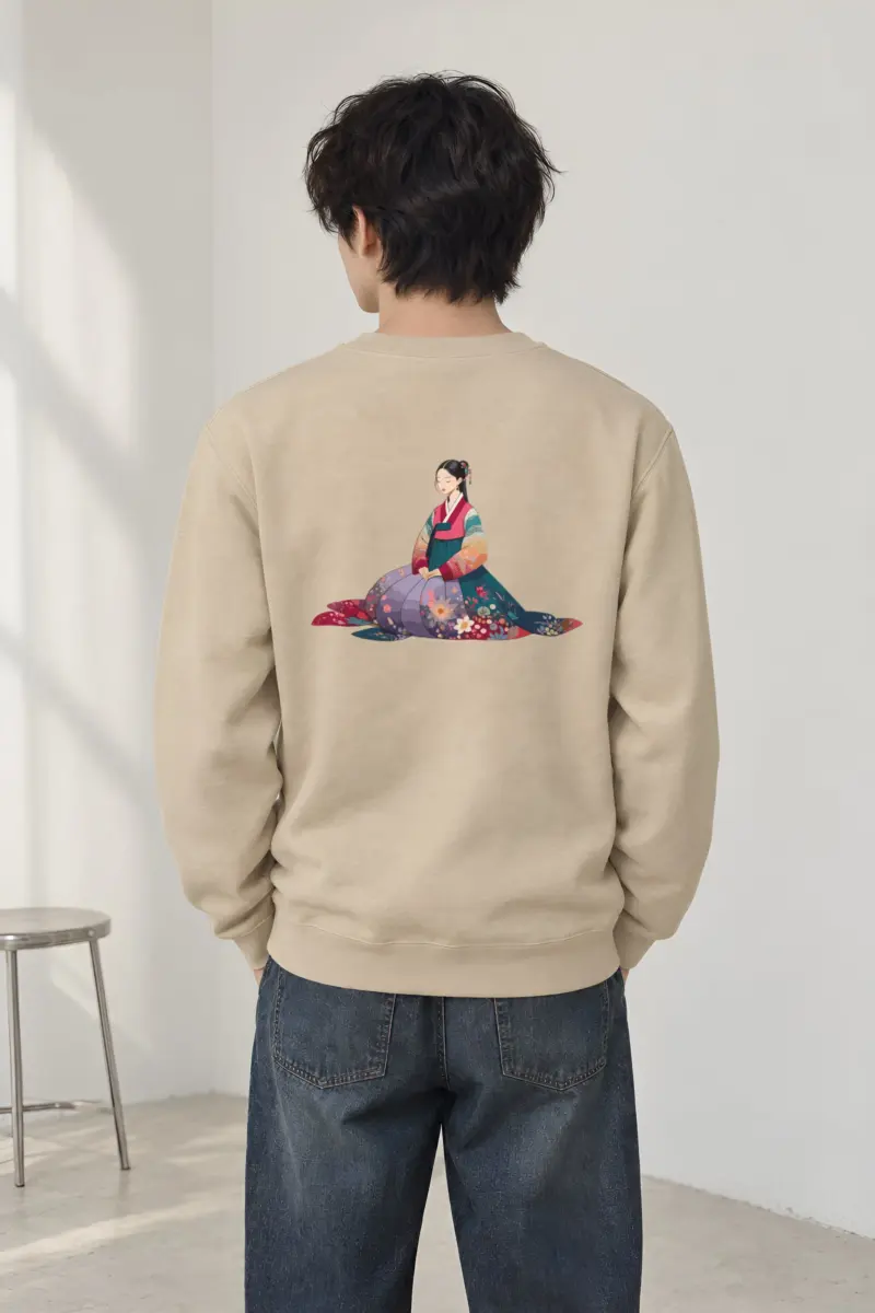"Hanbok Reverie" Heavy Blend Unisex Crewneck Sweatshirt