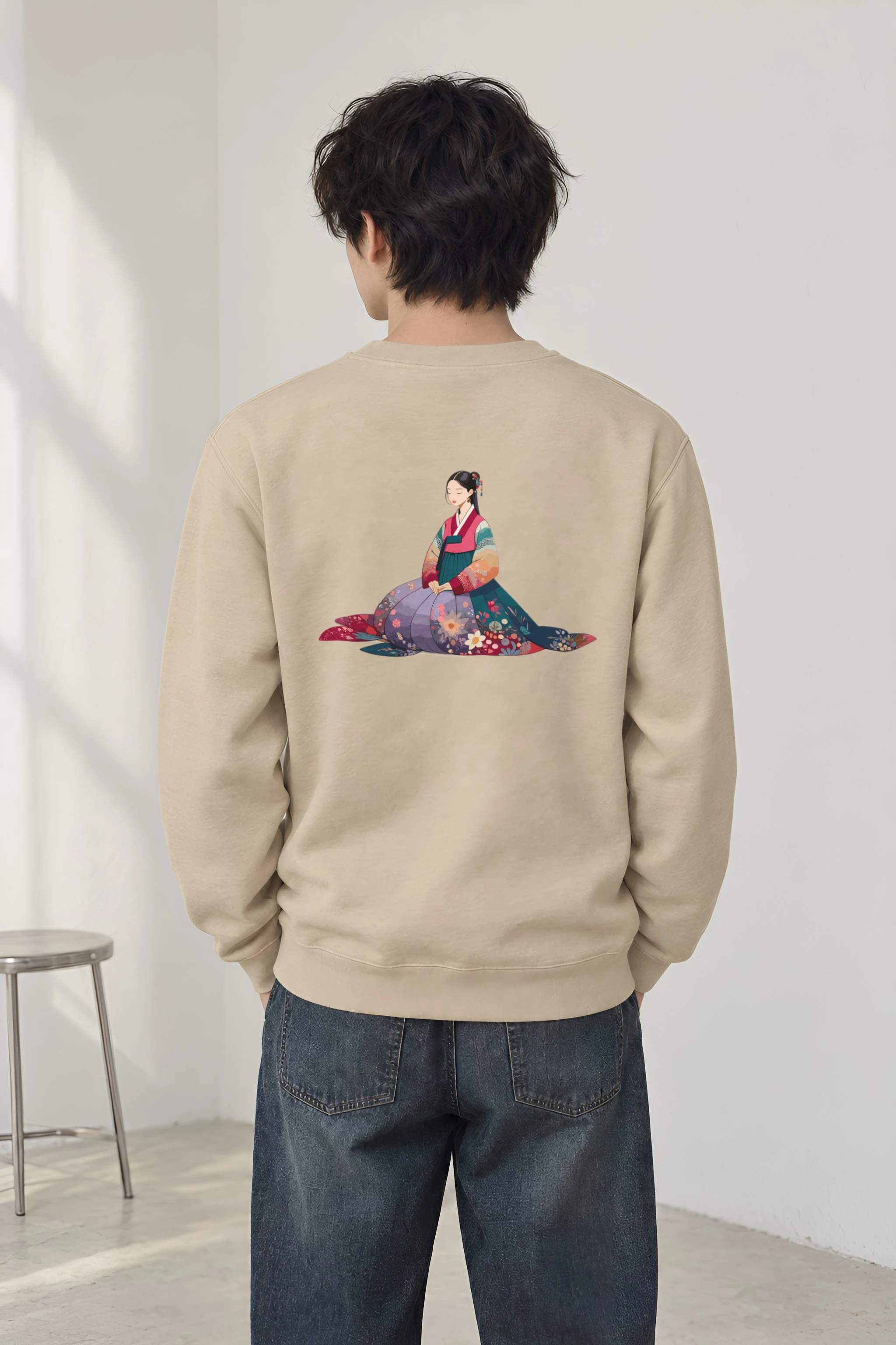 "Hanbok Reverie" Heavy Blend Unisex Crewneck Sweatshirt