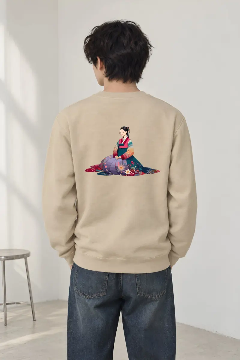 "Hanbok Reverie" Heavy Blend Unisex Crewneck Sweatshirt