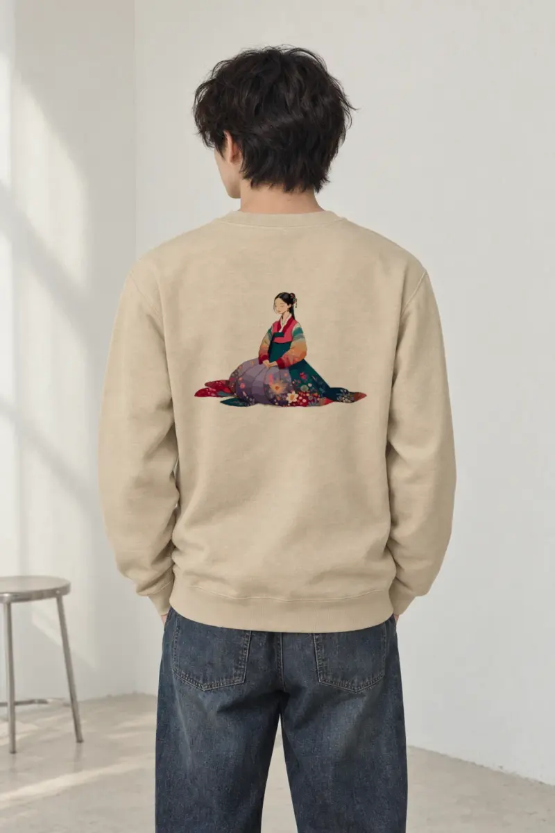 "Hanbok Reverie" Heavy Blend Unisex Crewneck Sweatshirt