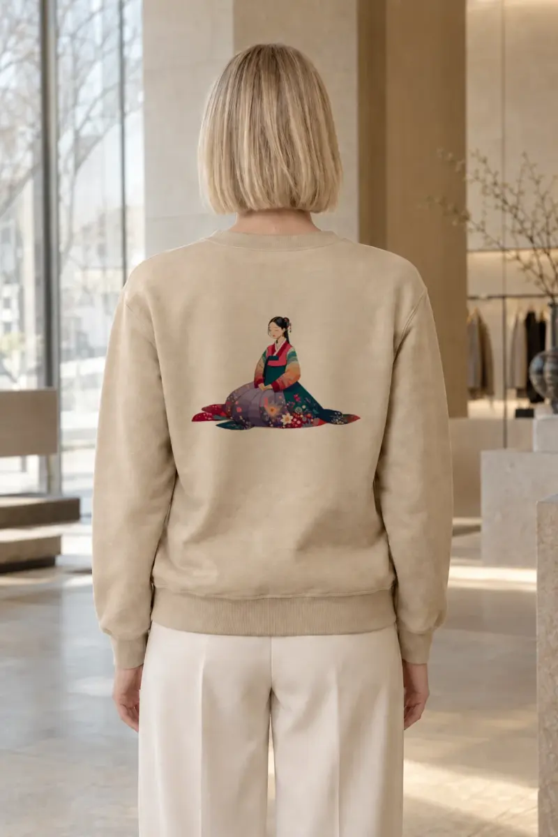 "Hanbok Reverie" Heavy Blend Unisex Crewneck Sweatshirt | Gildan 18000
