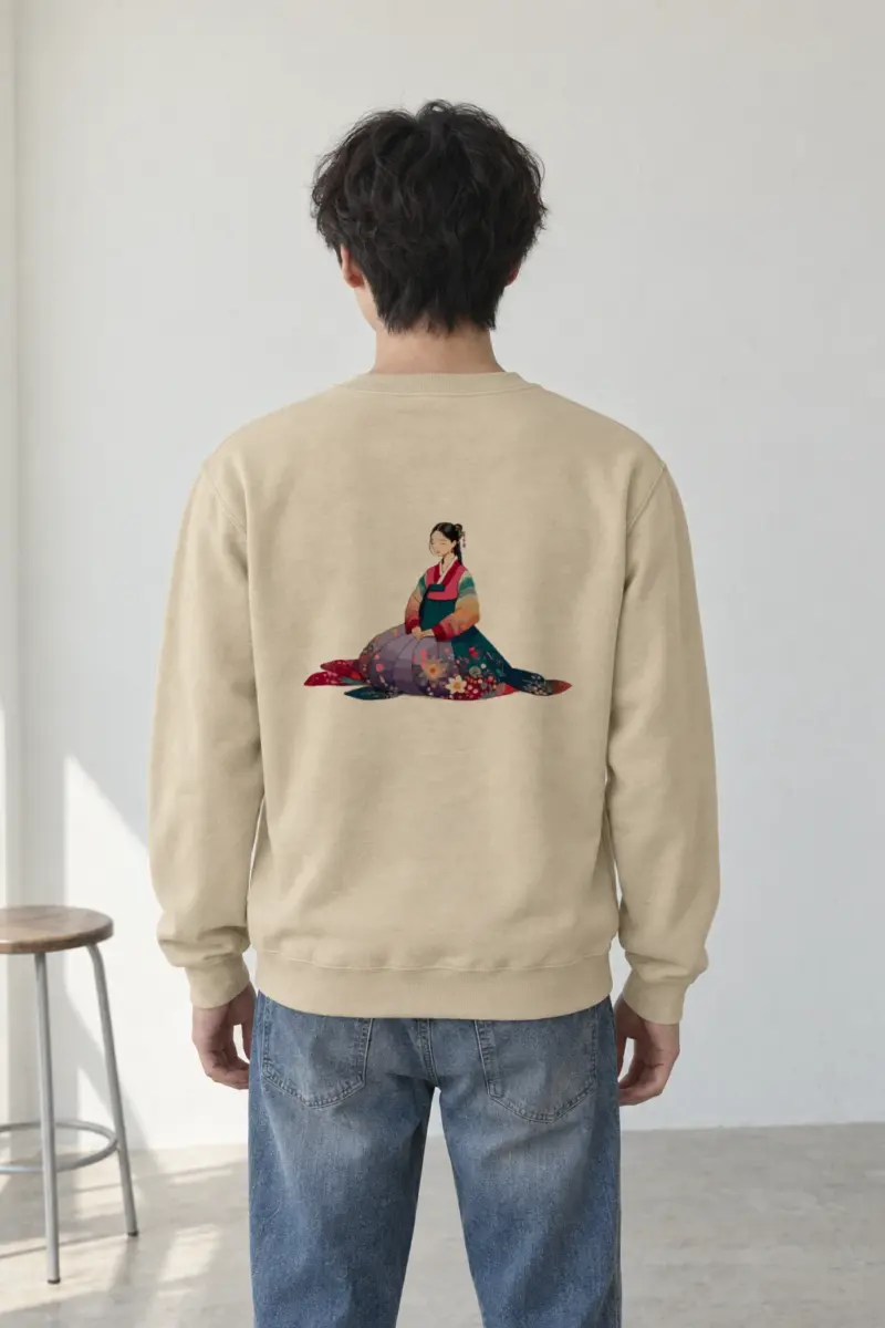 "Hanbok Reverie" Heavy Blend Unisex Crewneck Sweatshirt