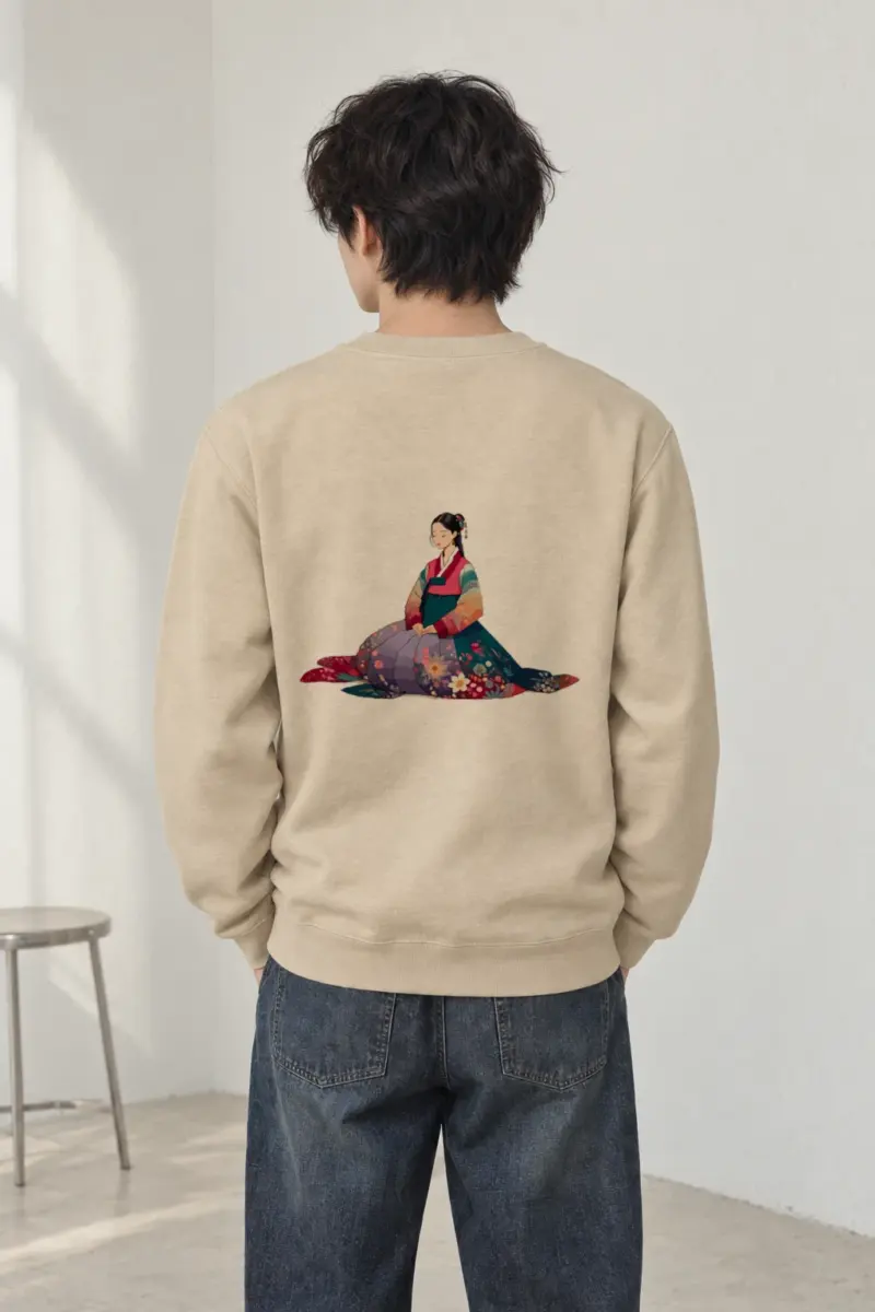 "Hanbok Reverie" Heavy Blend Unisex Crewneck Sweatshirt
