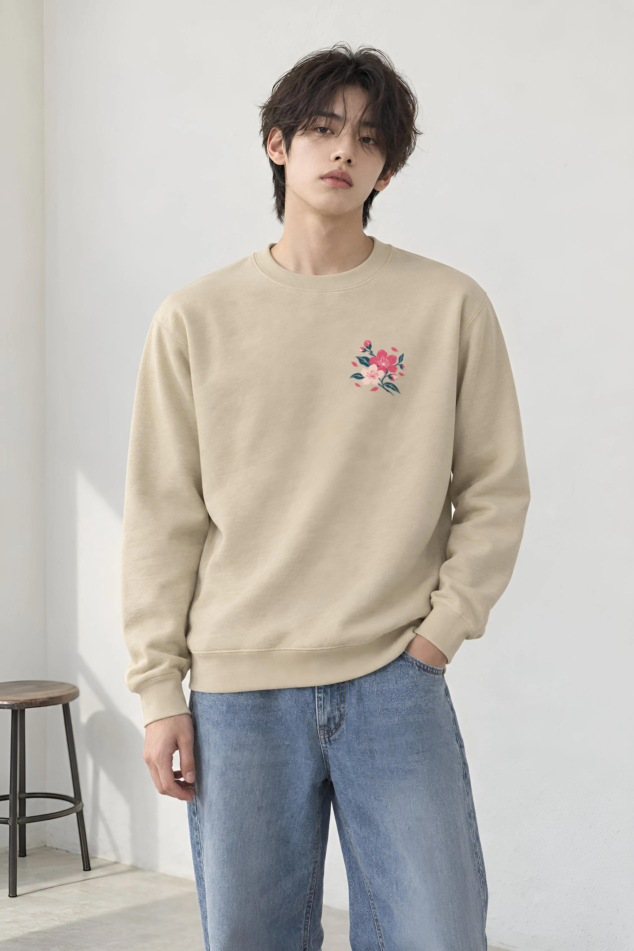"Hanbok Reverie" Heavy Blend Unisex Crewneck Sweatshirt
