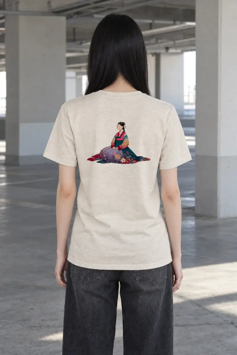 "Hanbok Reverie" Heavyweight Unisex Crewneck T-shirt