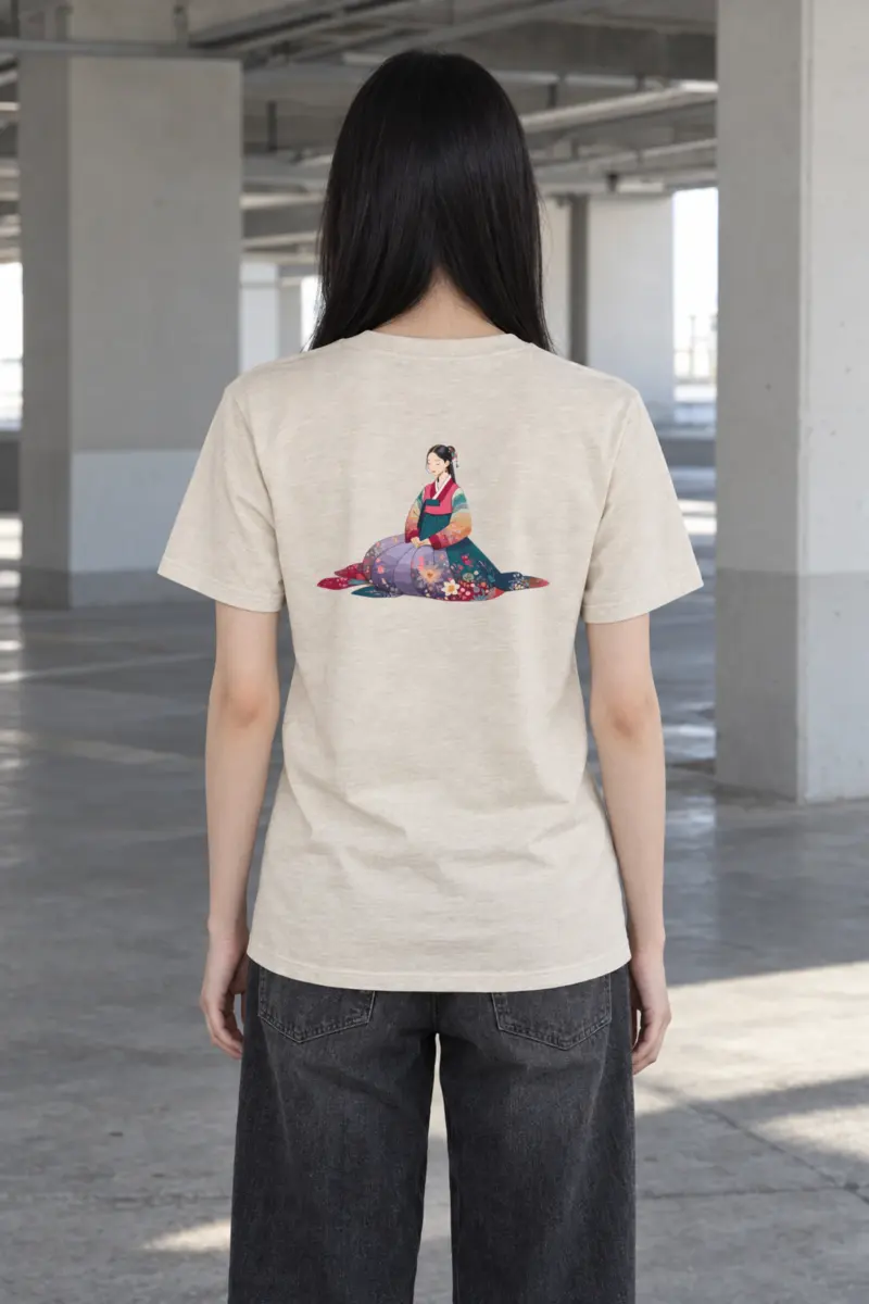 "Hanbok Reverie" Heavyweight Unisex Crewneck T-shirt
