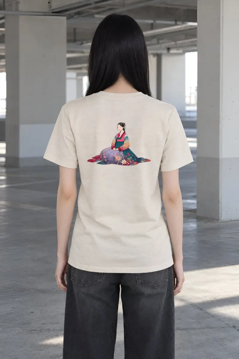 "Hanbok Reverie" Heavyweight Unisex Crewneck T-shirt