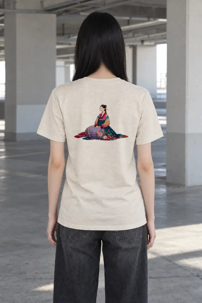 "Hanbok Reverie" Heavyweight Unisex Crewneck T-shirt
