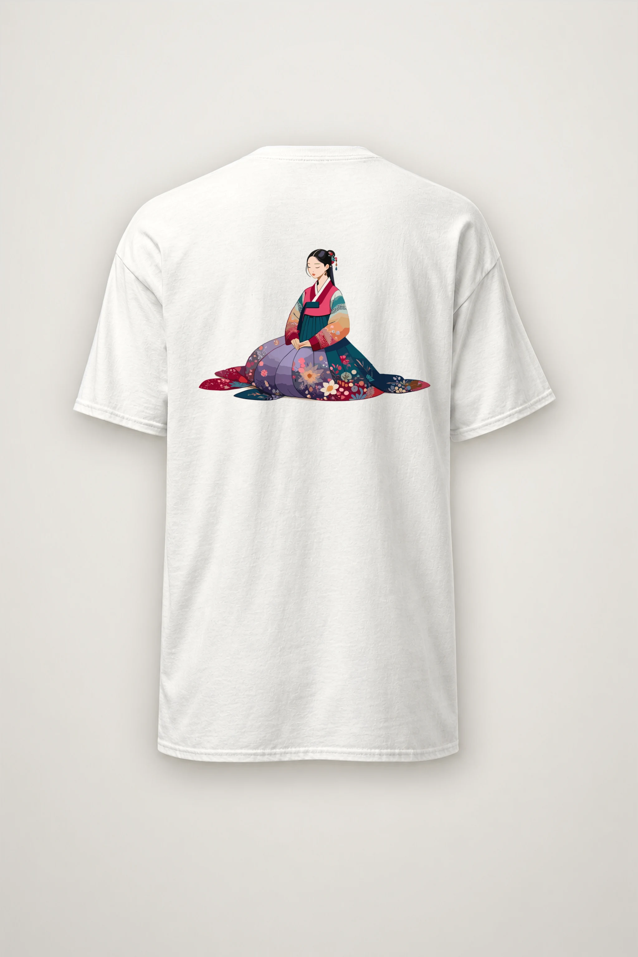 "Hanbok Reverie" Heavyweight Unisex Crewneck T-shirt