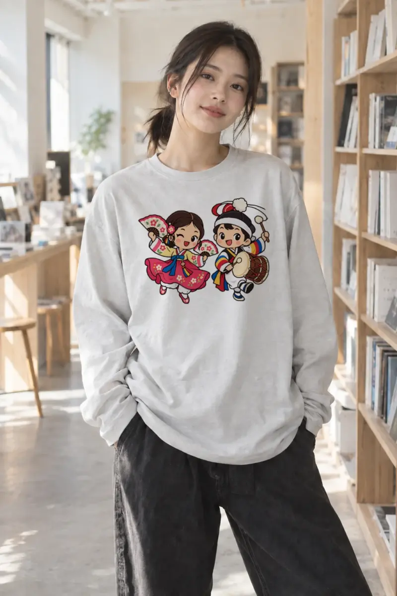 "Hanbok Rhythm" Unisex Longsleeve T-shirt | Gildan 2400