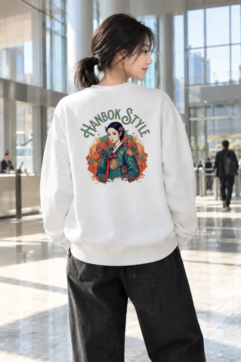 “Hanbok Style” Heavy Blend Unisex Crewneck Sweatshirt | Gildan 18000