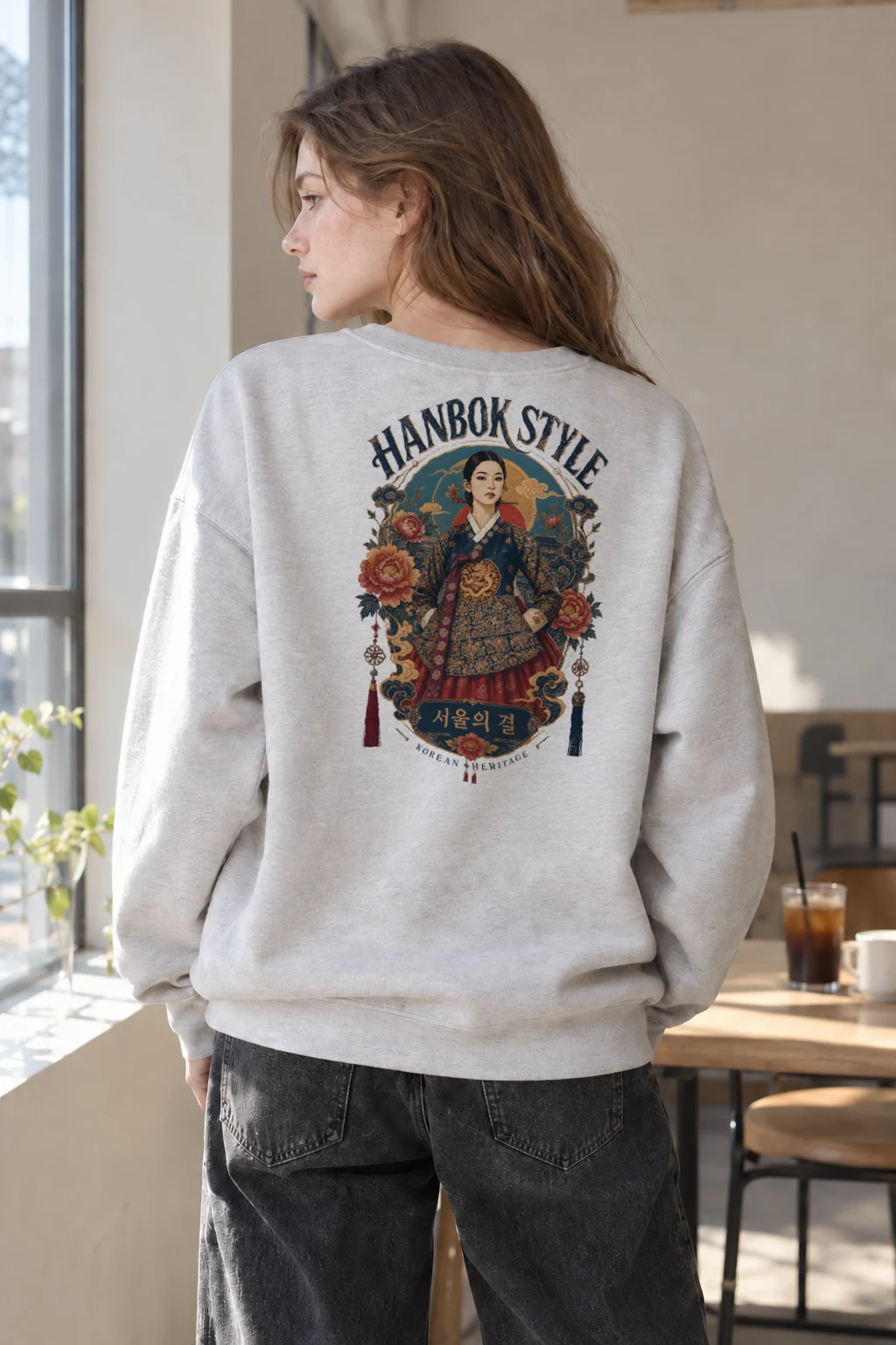 "Hanbok Style" Heavy Blend Unisex Crewneck Sweatshirt | Gildan 18000