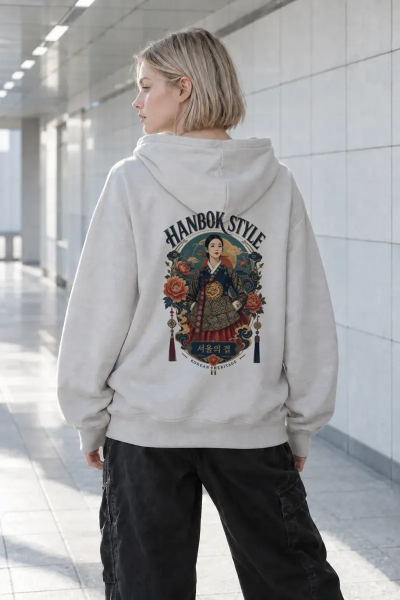 "Hanbok Style" Heavy Blend Unisex Pullover Hoodie | Gildan 18500
