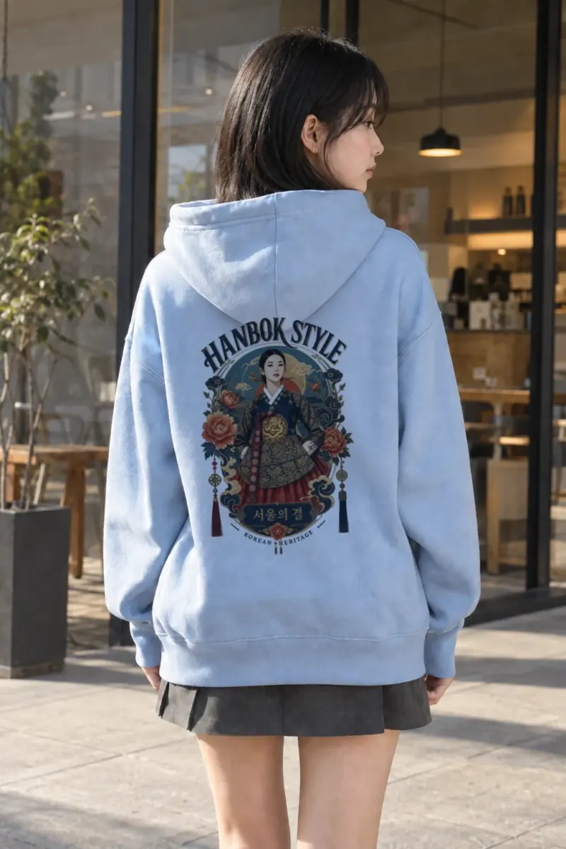 "Hanbok Style" Heavy Blend Unisex Pullover Hoodie | Gildan 18500