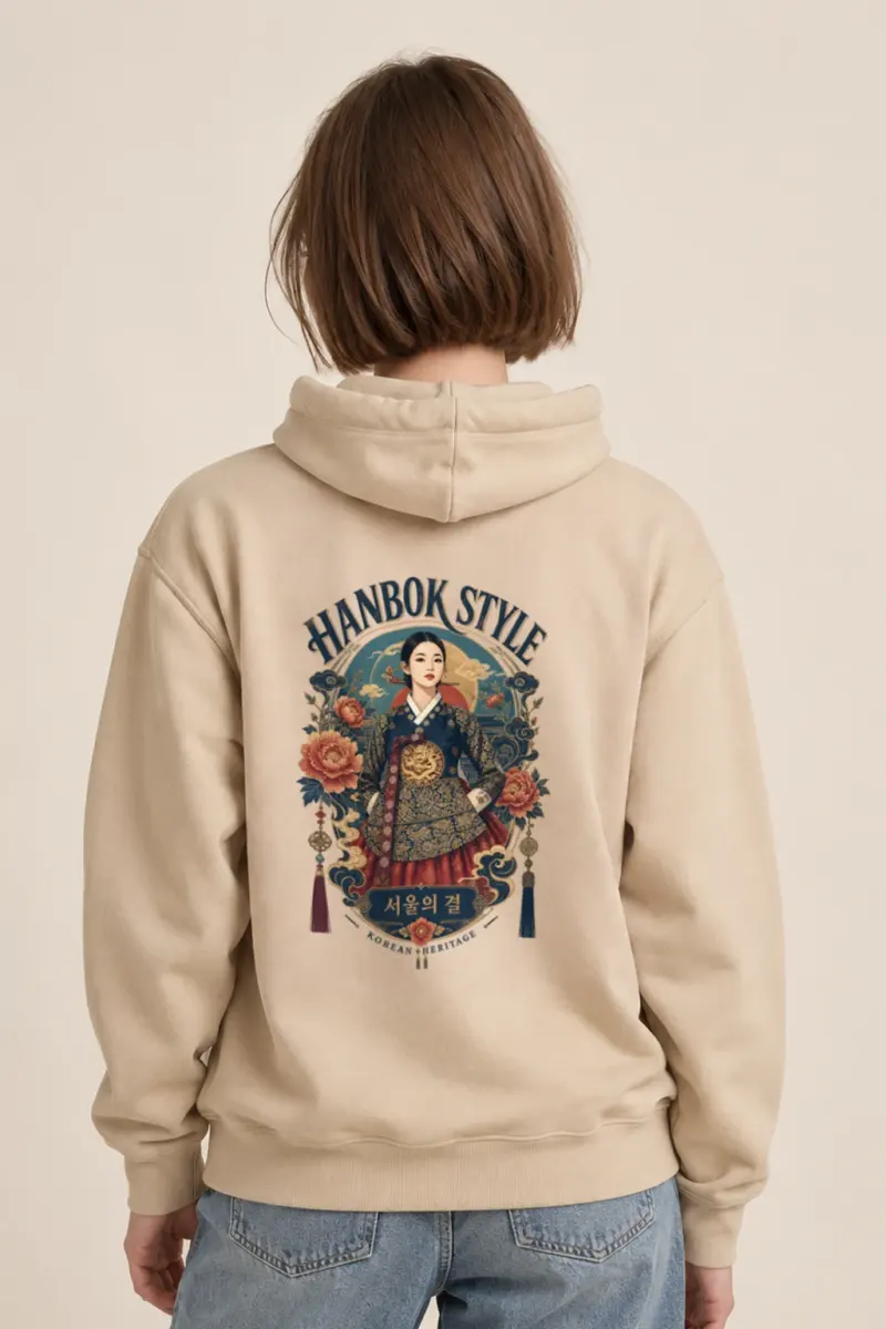 "Hanbok Style" Heavy Blend Unisex Pullover Hoodie