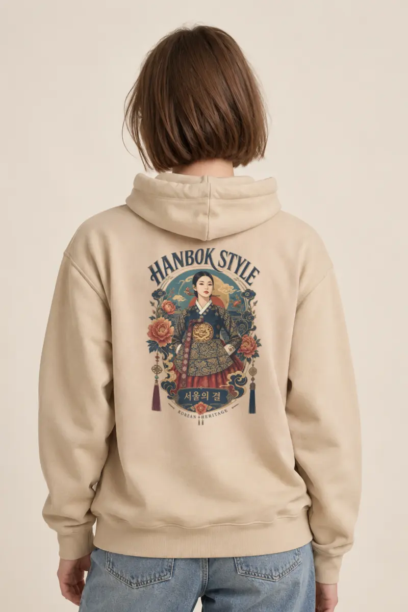 "Hanbok Style" Heavy Blend Unisex Pullover Hoodie