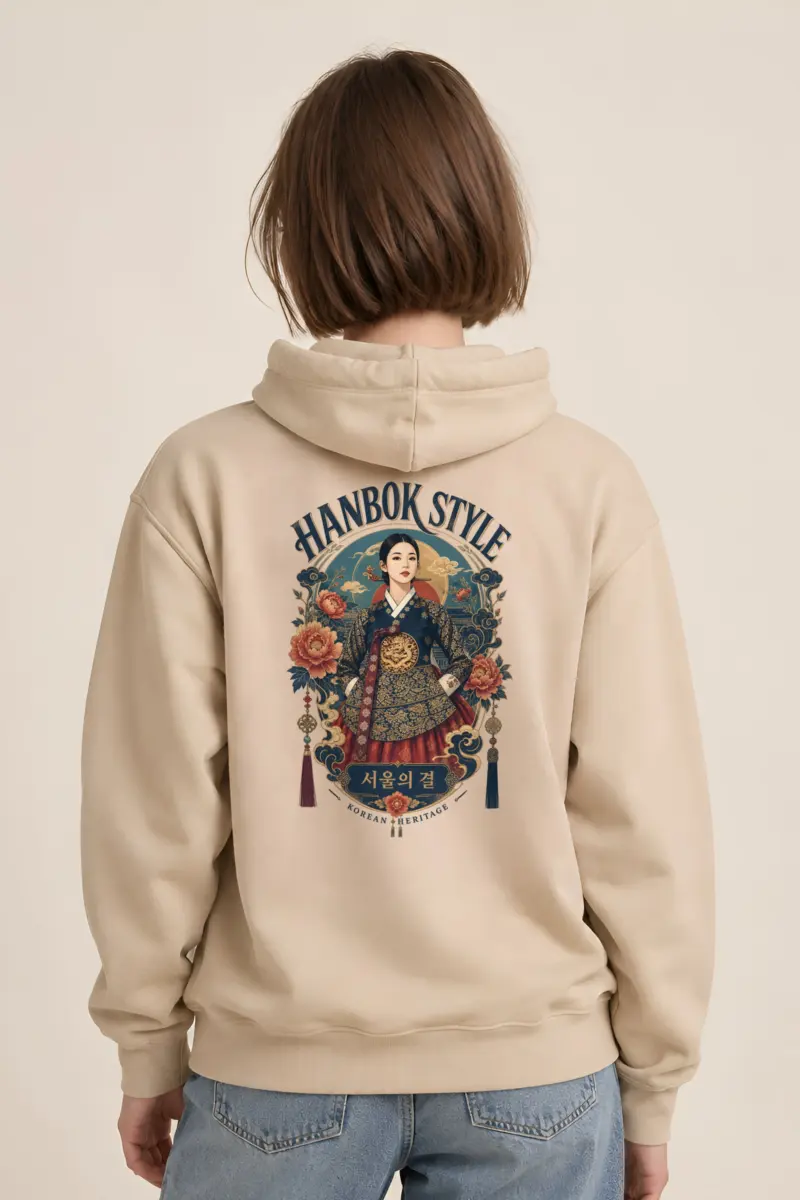 "Hanbok Style" Heavy Blend Unisex Pullover Hoodie