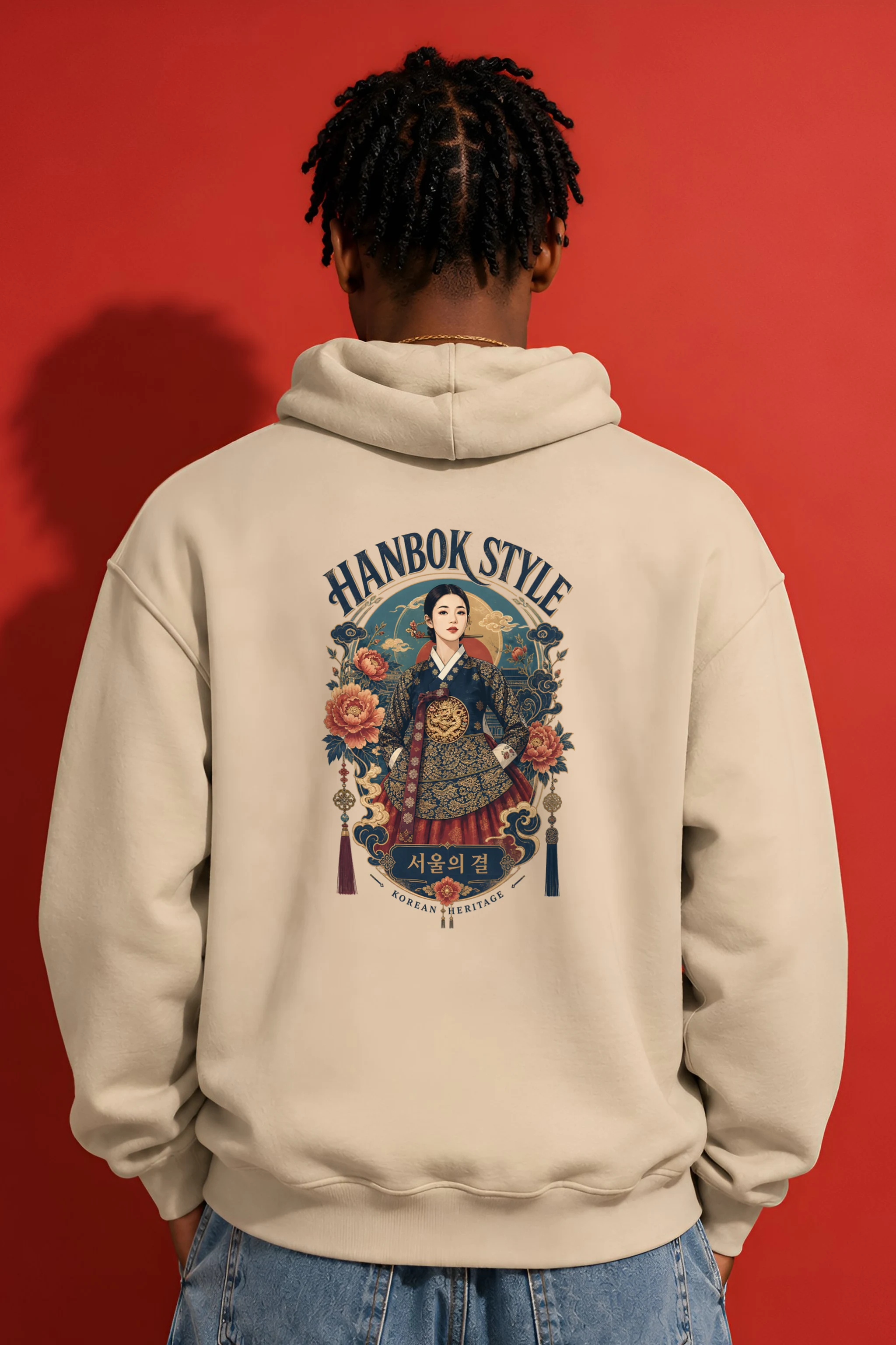 "Hanbok Style" Unisex Pullover Hoodie