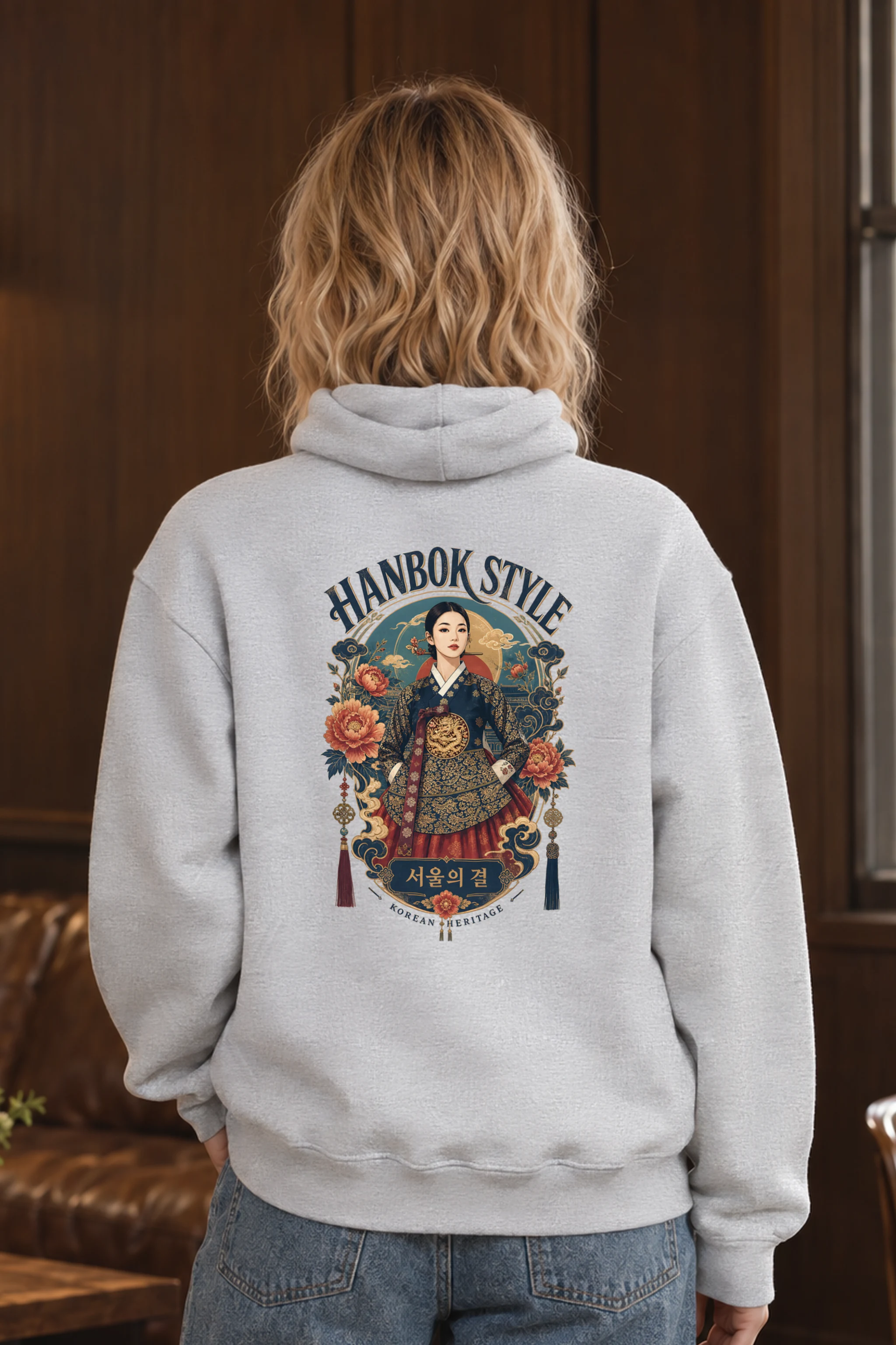 "Hanbok Style" Unisex Pullover Hoodie
