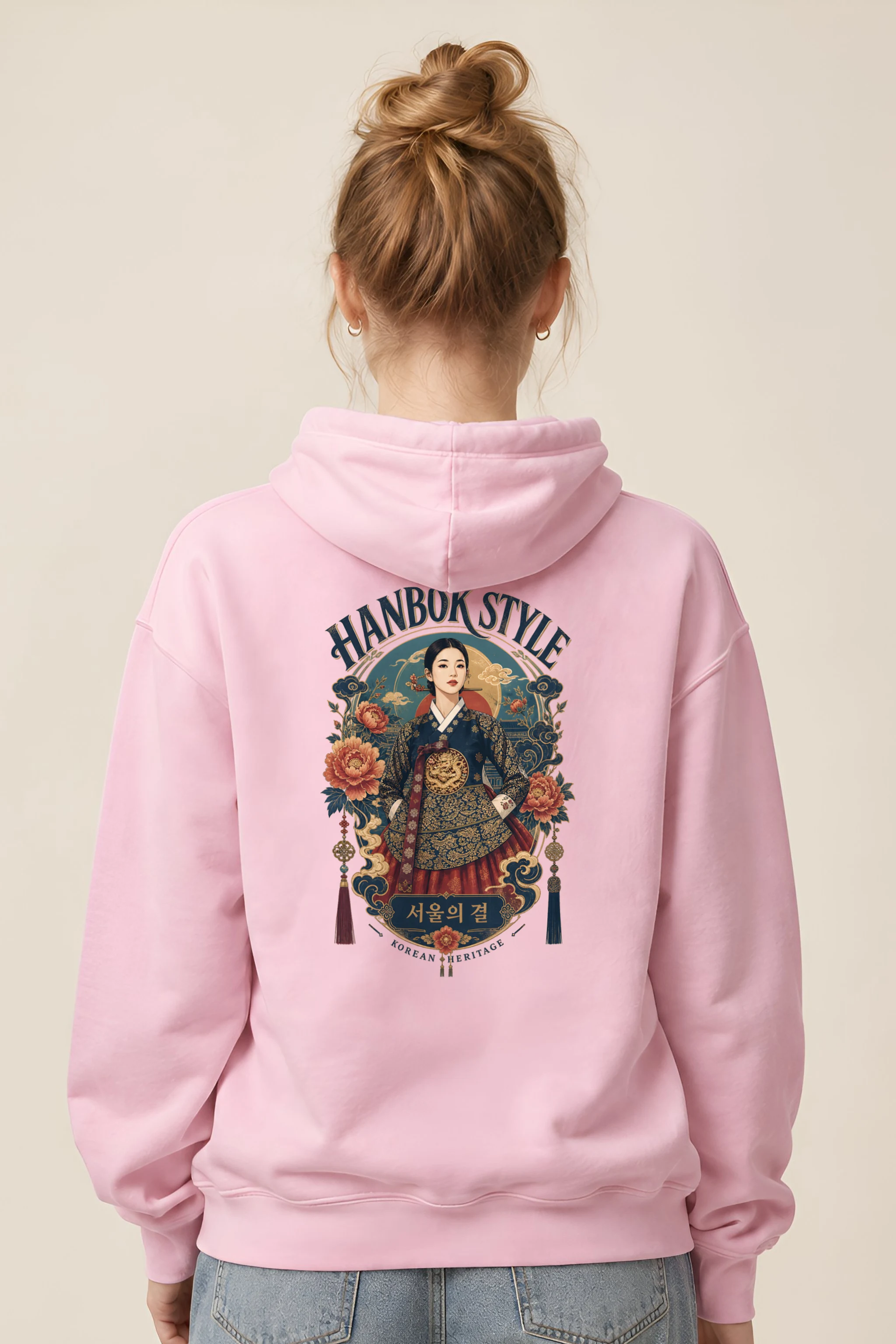 "Hanbok Style" Unisex Pullover Hoodie