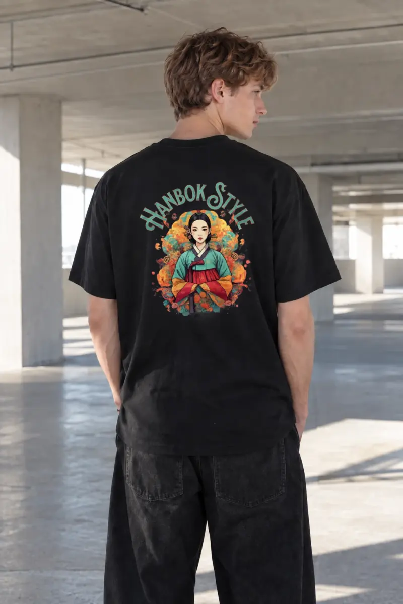 “Hanbok Style” Heavyweight Unisex Crewneck T-shirt | Gildan 5000
