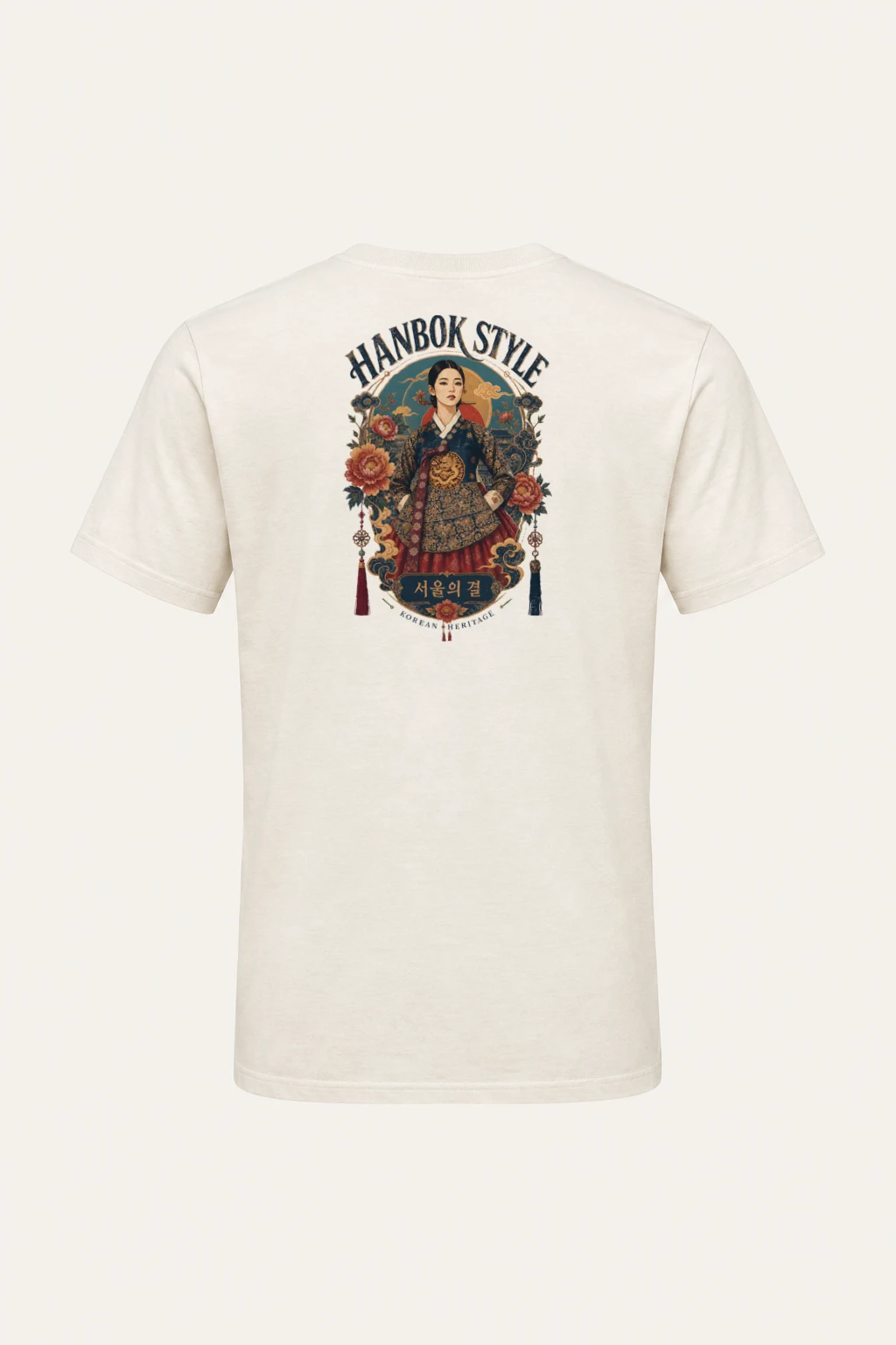 "Hanbok Style" Heavyweight Unisex Crewneck T-shirt | Gildan 5000