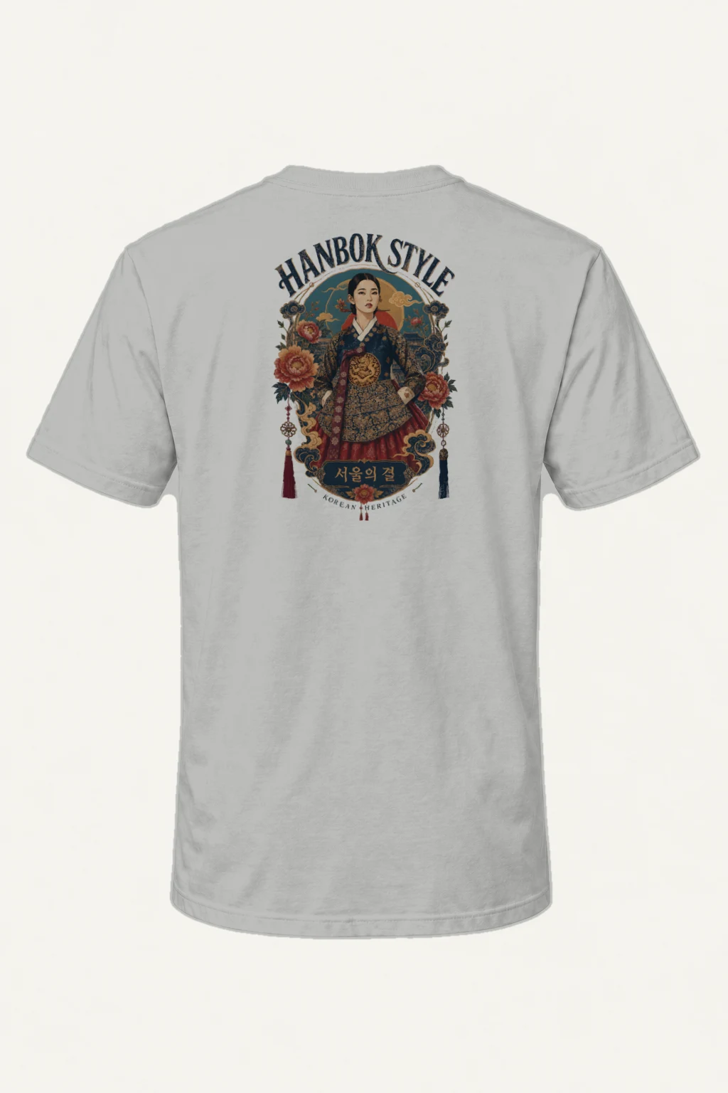 "Hanbok Style" Heavyweight Unisex Crewneck T-shirt | Gildan 5000