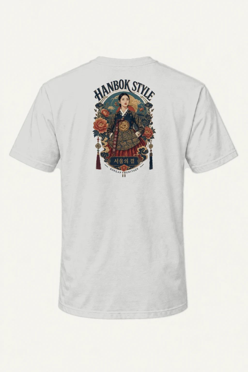 "Hanbok Style" Heavyweight Unisex Crewneck T-shirt | Gildan 5000