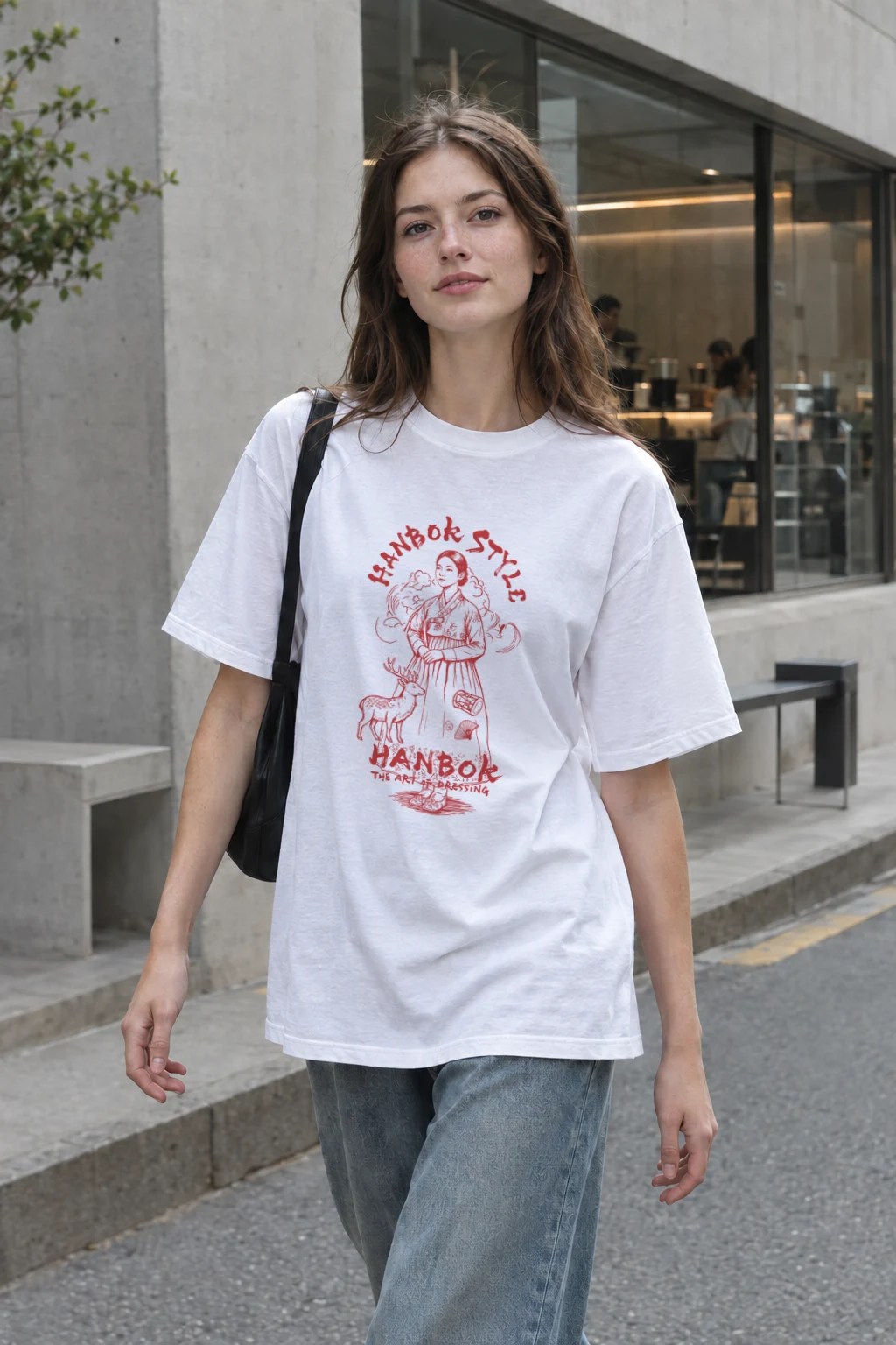 "Hanbok Style" Heavyweight Unisex Crewneck T-shirt | Gildan 5000