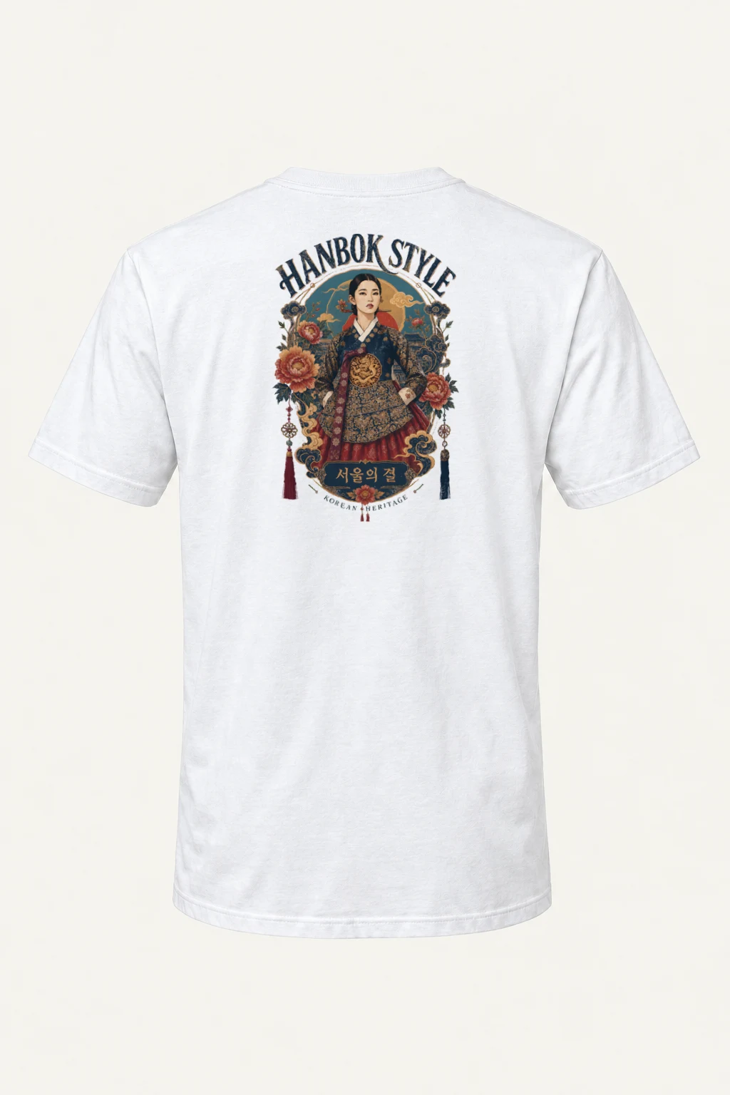 "Hanbok Style" Heavyweight Unisex Crewneck T-shirt | Gildan 5000