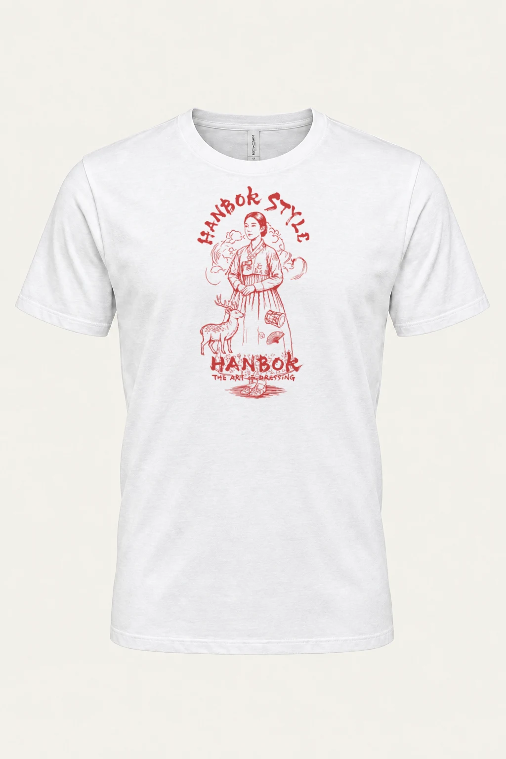 "Hanbok Style" Heavyweight Unisex Crewneck T-shirt | Gildan 5000