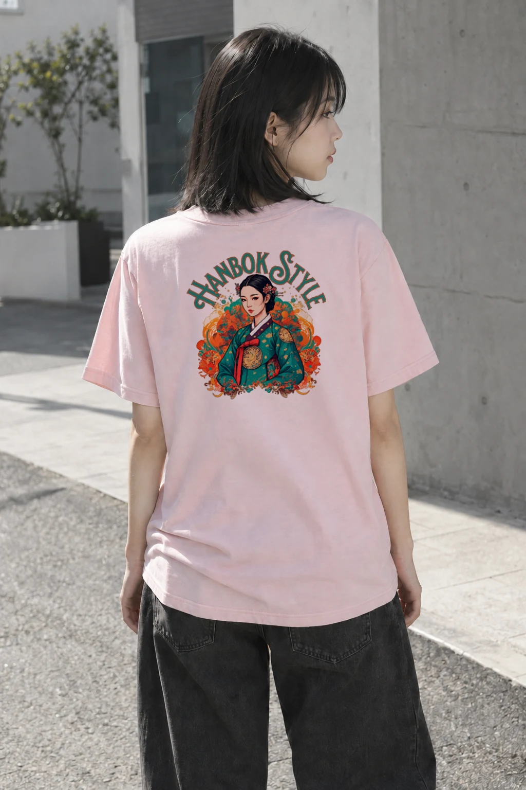 "Hanbok Style" Heavyweight Unisex Crewneck T-shirt | Gildan 5000