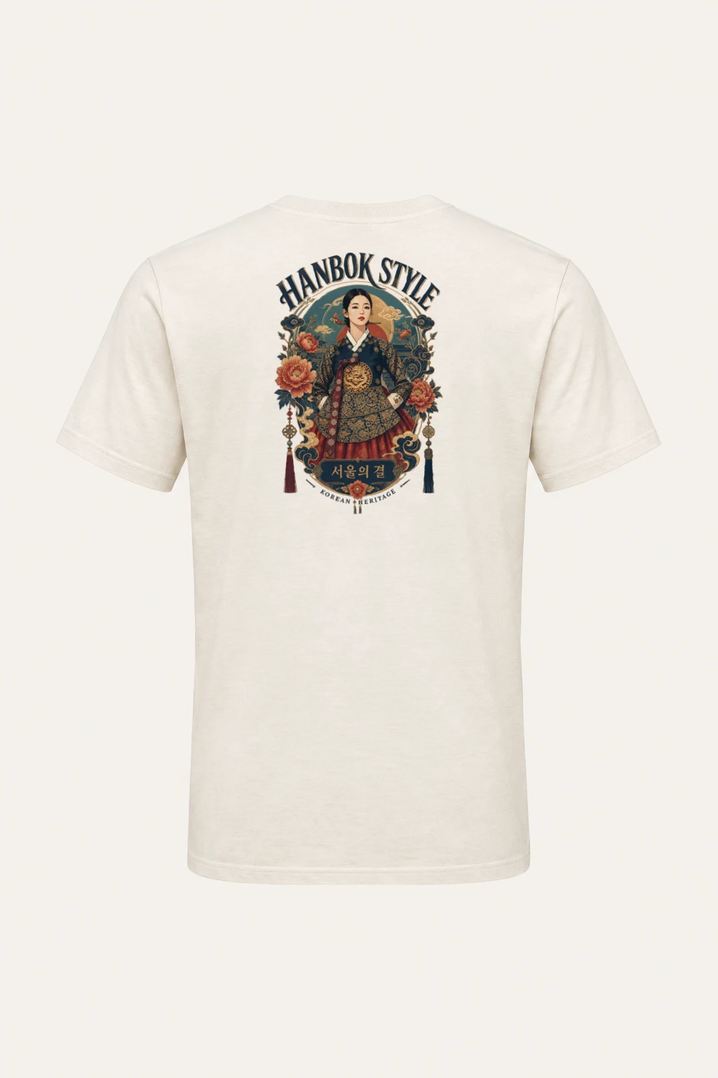 "Hanbok Style" Heavyweight Unisex Crewneck T-shirt | Gildan 5000