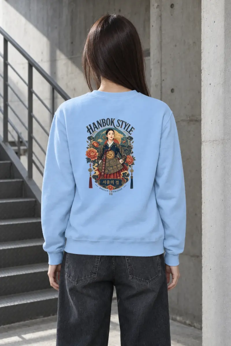 "Hanbok Style Heritage" Heavy Blend Unisex Crewneck Sweatshirt