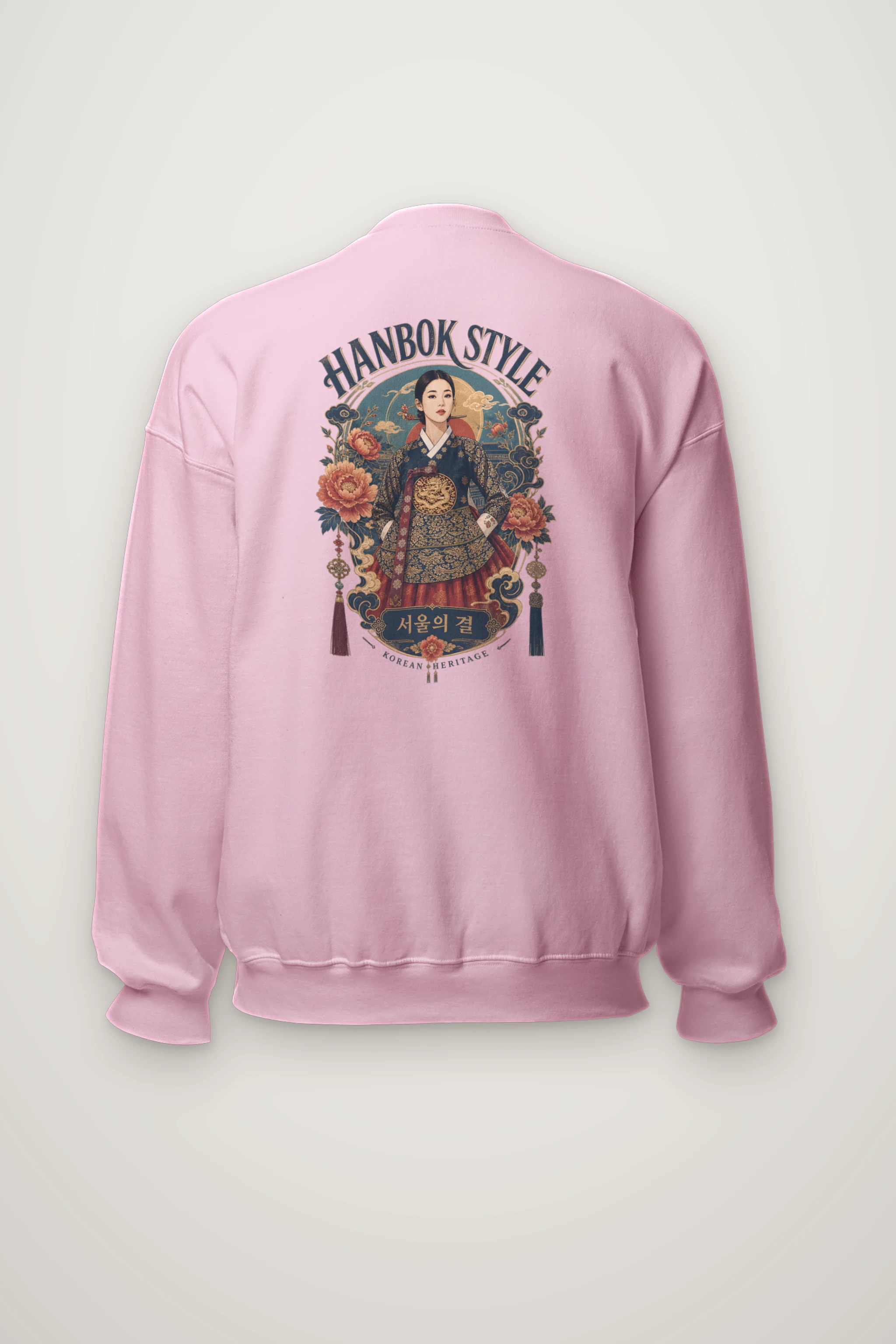 "Hanbok Style Heritage" Heavy Blend Unisex Crewneck Sweatshirt