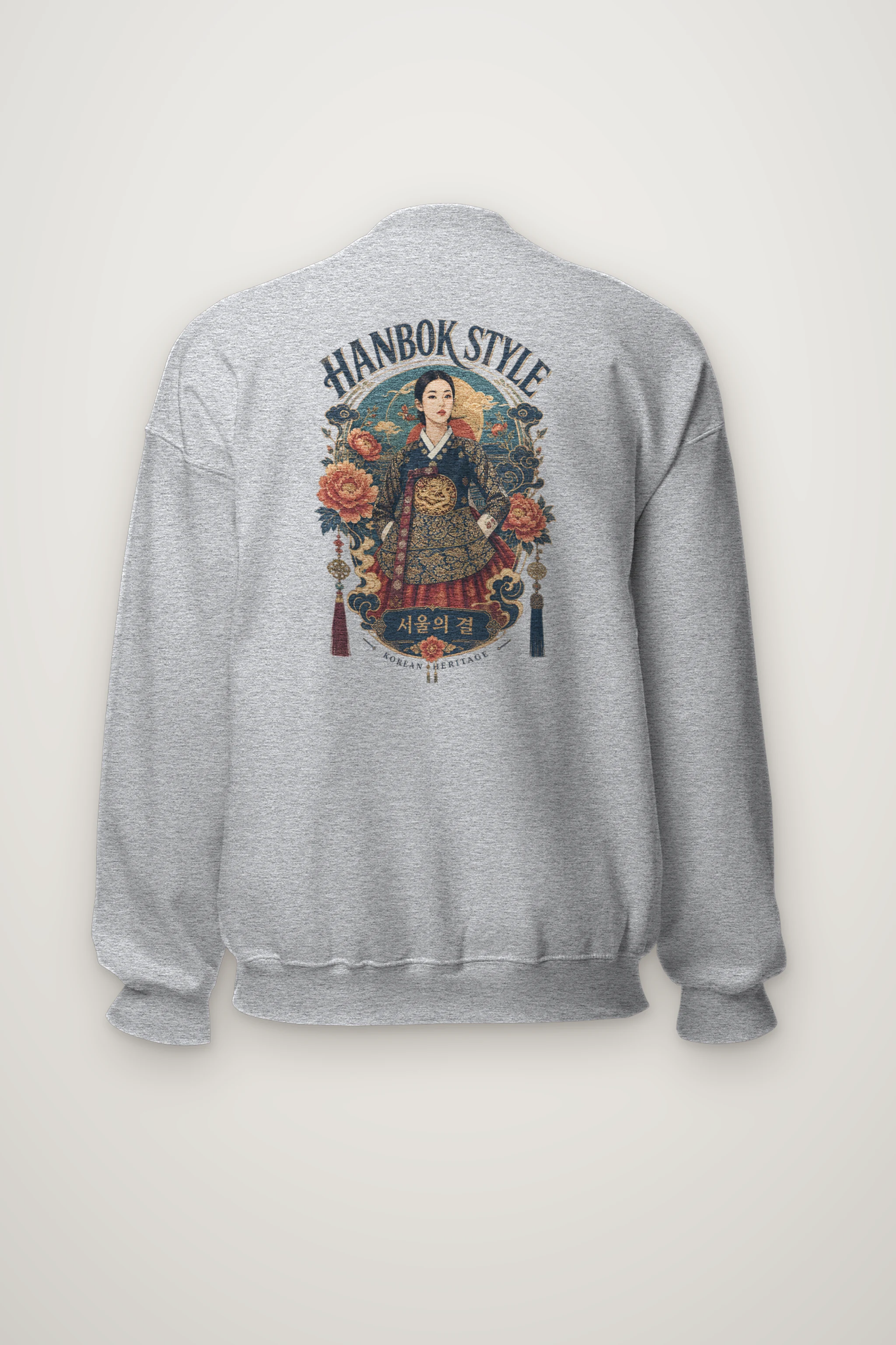 "Hanbok Style Heritage" Heavy Blend Unisex Crewneck Sweatshirt