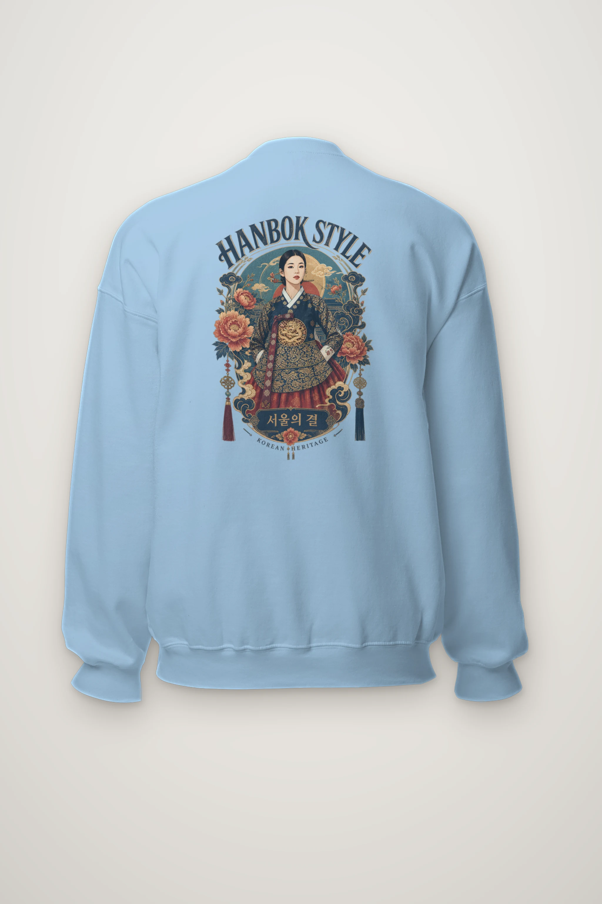 "Hanbok Style Heritage" Heavy Blend Unisex Crewneck Sweatshirt