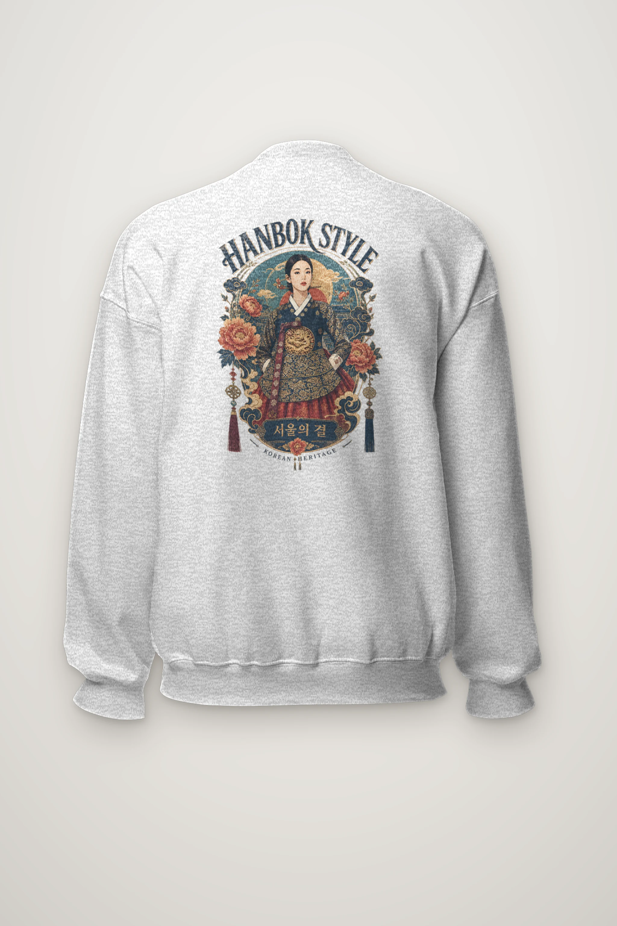 "Hanbok Style Heritage" Heavy Blend Unisex Crewneck Sweatshirt