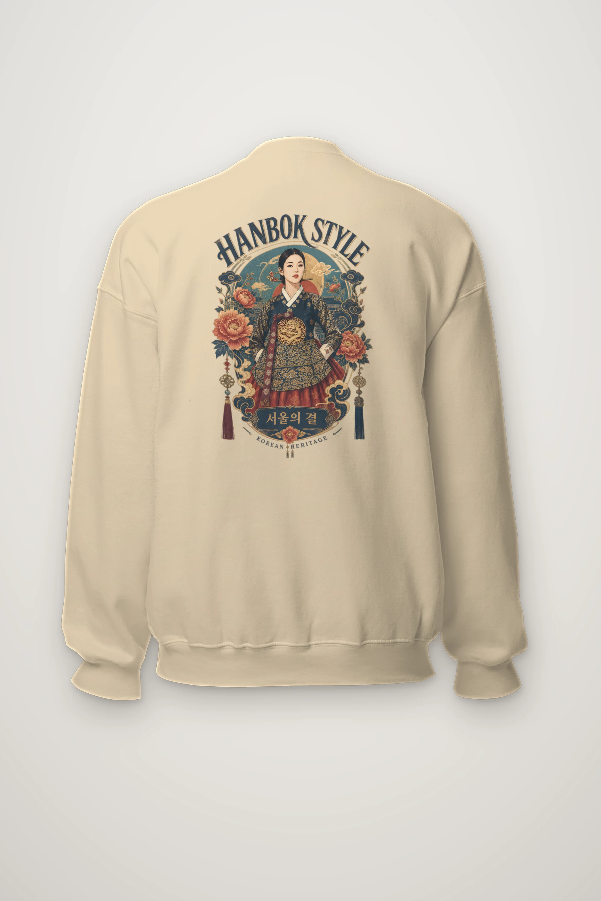 "Hanbok Style Heritage" Heavy Blend Unisex Crewneck Sweatshirt