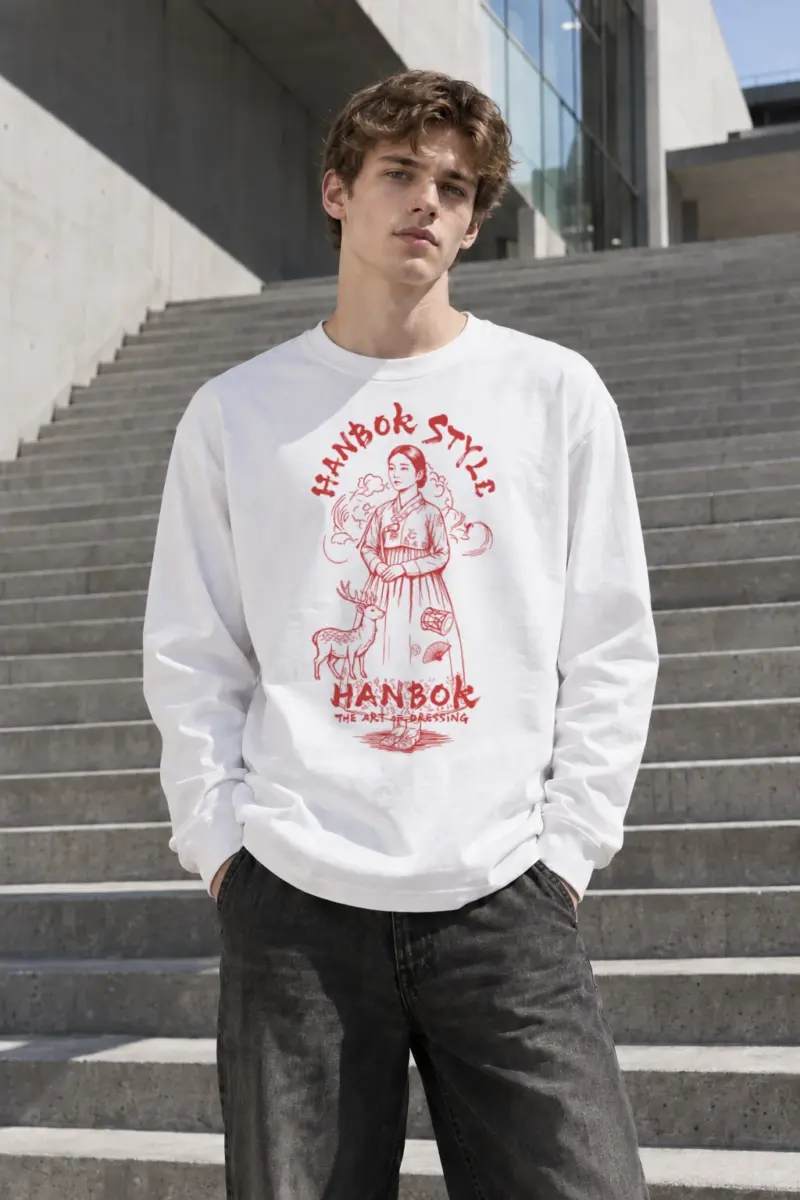 “Hanbok Style” Unisex Longsleeve T-shirt | Gildan 2400